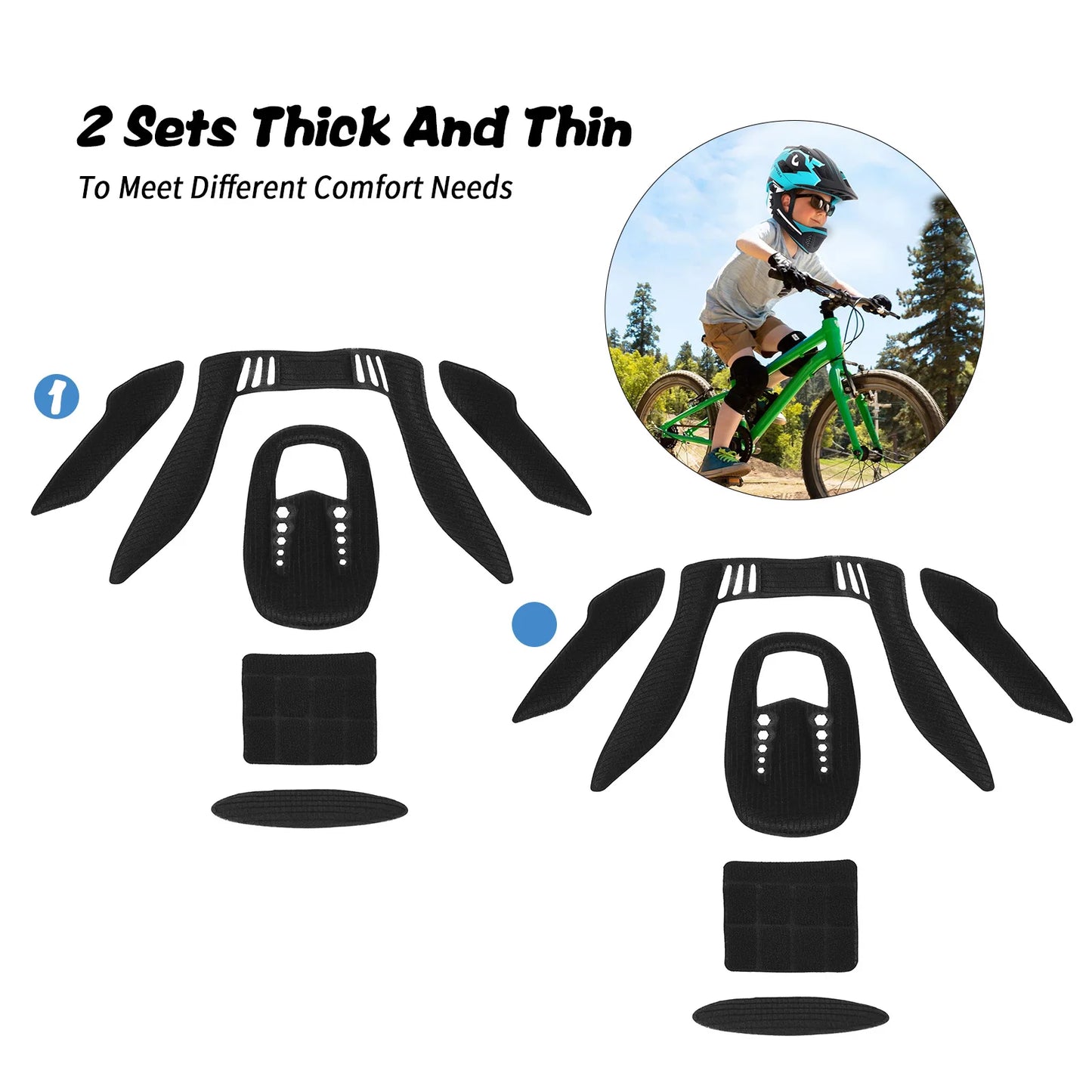 Kids Detachable Full Face Cycling Helmet For Bike Skateboard And Roller Skating