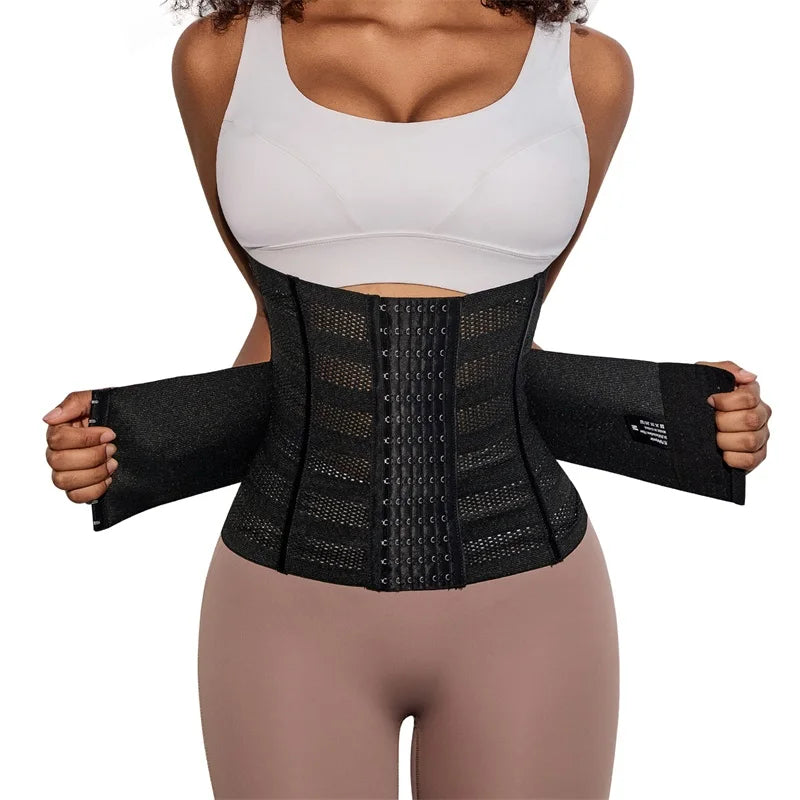 Double-Layer Waist Trainer Belt for Women – Slimming Tummy Wrap & Workout Shapewear