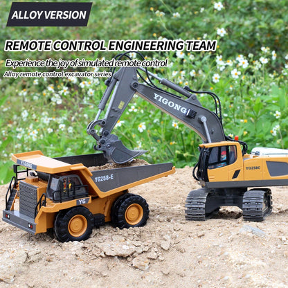 11CH RC Excavator 1:20 Remote Control Truck 2.4G RC Crawler Engineering Vehicle Excavator Truck Radio Control Toys Gifts