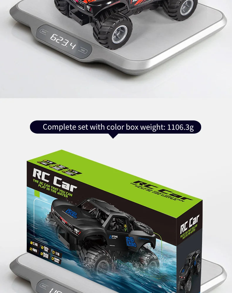 2.4G Amphibious Off-road Climbing RC Flip Stunt Car Racing All-terrain Waterproof 's RC Toys Gifts