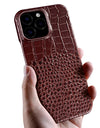 for Magsafe Case for iPhone 15 16 Pro Max Promax 16Pro 15Pro Natural Cowhide Leather Magnetic Protector Luxury Phone Back Cover