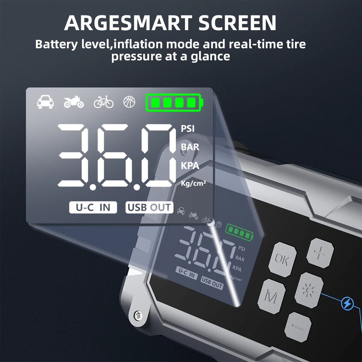 4 In 1 6000A/7000A Jump Starter Power Bank 21800mAh/26800mAh 160PSI Air Compressor Tire Pump For Emergency Booster