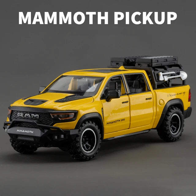 1:32 Dodge RAM 1000 TRX Mammoth Metal Diecast Alloy Car Model Car Central Control Decoration Ornaments Gift With Boyfriend Goods