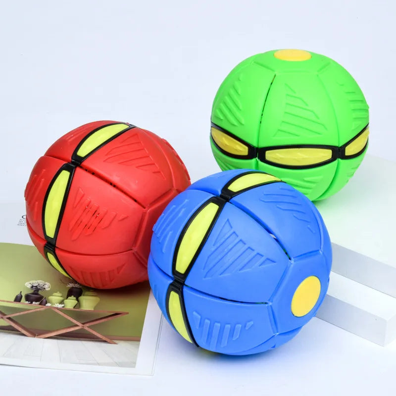 Flying UFO Flat Throw Disc Ball with Toy Kid Outdoor Garden Basketball Game Throw UFO Disc Balls Bubble Ball Ball Pit Balls