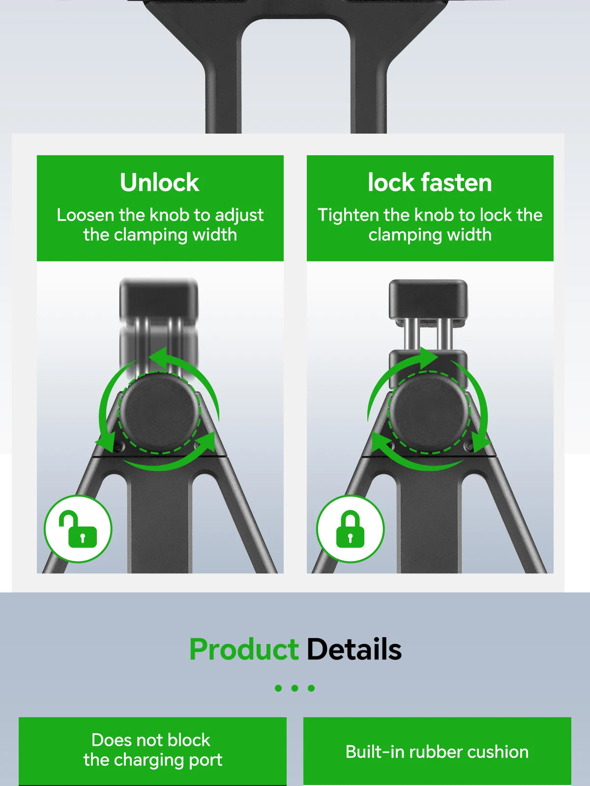 Motorcycle Phone holder 360° Rotating Adjustable Aluminum Alloy Handlebar Cell Clip for ATV/ UTV Bike Bicycle Motorbike