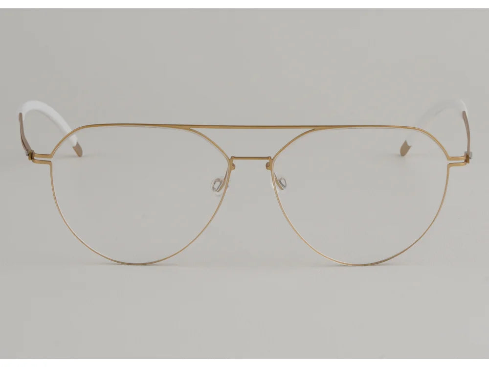 Oversized Pilot Titanium Double Bridge Screwless Eyeglasses Frame