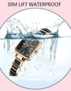 Ceramics Elegant Watch for Women Luxury Brand Waterproof Square Black Ladies Wrist watches