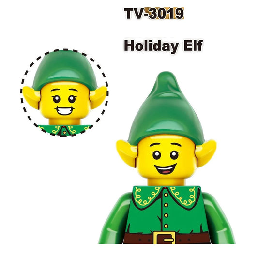 Christmas Gift Elf Santa Claus Building Blocks Mini Action Figure Toys