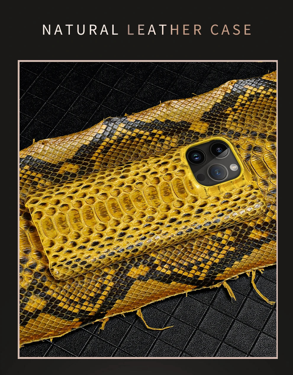 100% Genuine Python Leather Phone Cover Case For iPhone 16 15 14 Pro Max Plus 15Pro 14Pro 16Pro 16Plus Max Luxury