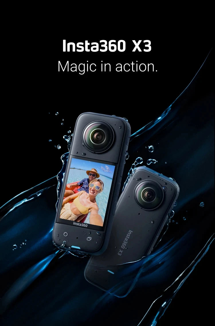 5.7K 360° Action Camera with 4K Single Lens Recording and FlowState Stabilization