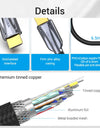HDMI 2.1 Cable 8K/60Hz 4K/120Hz 48Gbps HDMI Digital Cables Splitter for Xiaomi TV Box HDR10+ PS5 Switch Cable HDMI 2.1