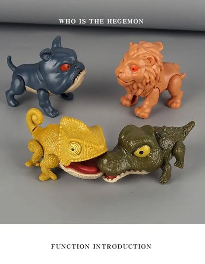 Bite Hand Finger Animal Dinosaur Tricky Model Chameleon Hippo Elephant Interactive Creative Joints Fidget Toy Dino Xmas Boy Gift