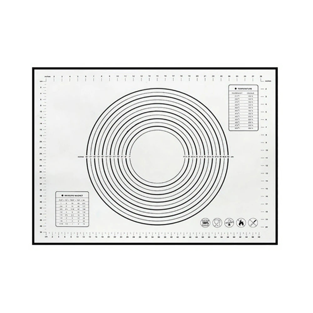 Oversize 60cm Silicone Kneading Pad Rolling Non-Stick Pastry Tools Crepes Pizza Dough Non-Stick Silicone Mat For Kitchen Cooking
