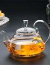 New Flower Puer Glass Tea Teapot Kung Fu Tea Maker With Heat Resistant Chinese Glass Tea Kettle With Tea Filter Teaware