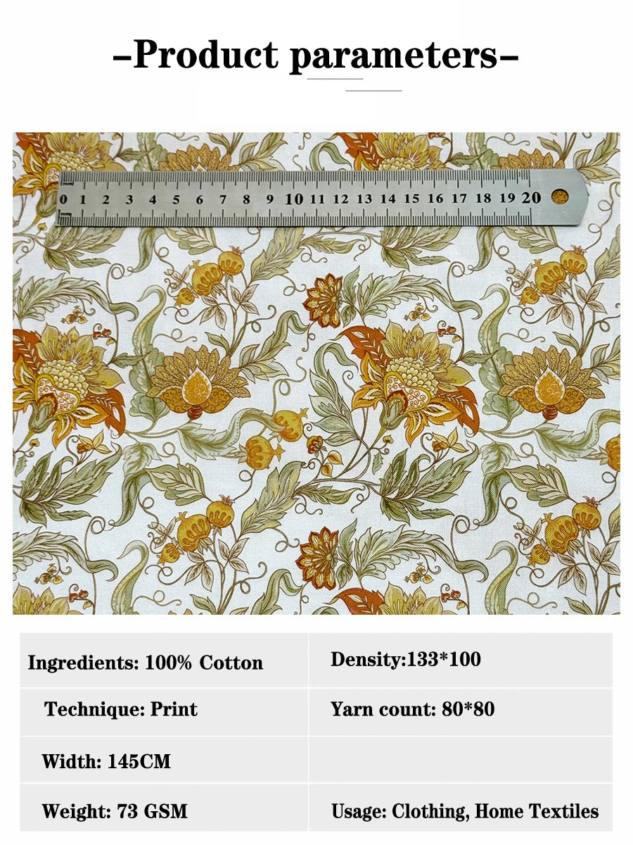 1/2/3/5M 100% Cotton 80S Tissun Liberty London tana lawn cotton custom fabric digital printing fabric for dress Skirt DIY cloth