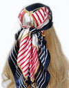 Retro Women Silk Scarf Bandanna Fashion Bohemian Pattern Square Hijab Lady Wrap Headband foulard muffler