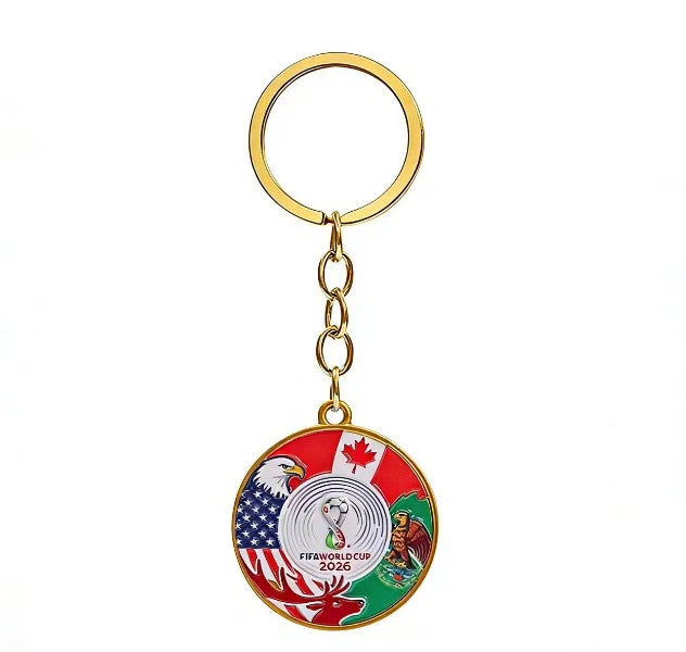 2026 World Cup Football Fan Metal Keychain Soccer Sports Souvenir