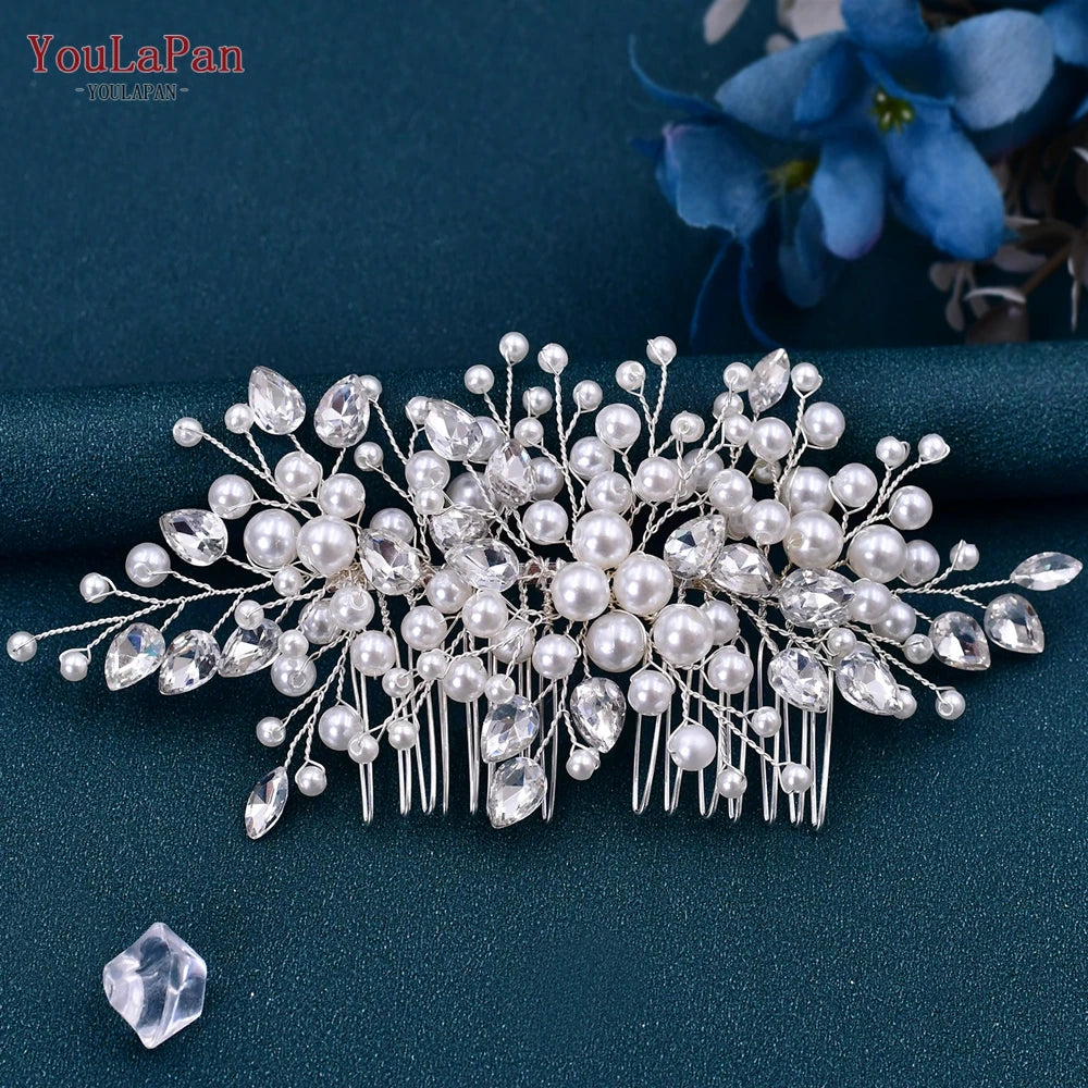 Pearl Hair Comb for Bride Wedding Headwear Hair Ornaments Accessories Hair Clip