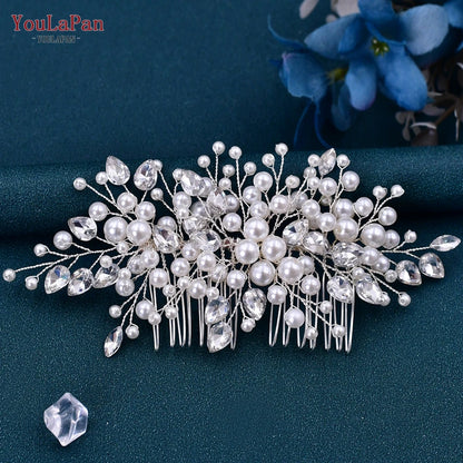 Pearl Hair Comb for Bride Wedding Headwear Hair Ornaments Accessories Hair Clip