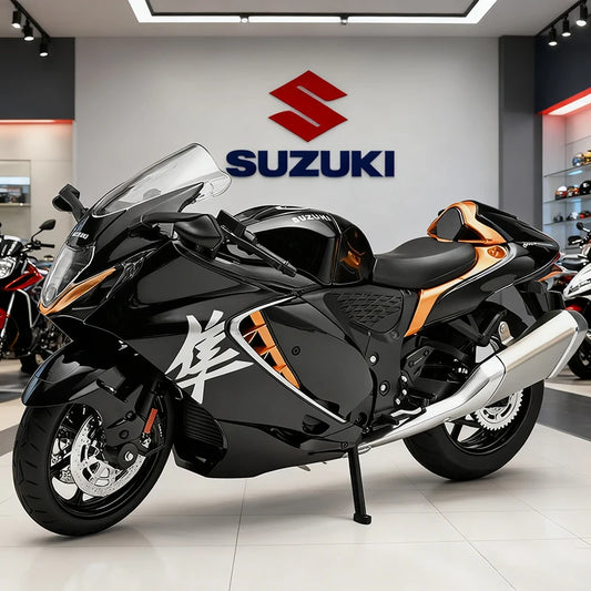 1:12 Suzuki Hayabusa Alloy Die Cast Motorcycle Model Vehicle Collection Sound and Light Off Road Autocycle Toys Car
