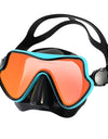 Snorkel Diving Mask Swimming Goggles Silicone Skirt Scuba Mask With Colorful Lens Tempered Glass Wide View For Adult Youth