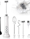 Wireless Rechargeable Electric Milk Frother - 3 Speeds, Handheld Foam Maker for Latte, Cappuccino, Hot Chocolate - USB Rechargea