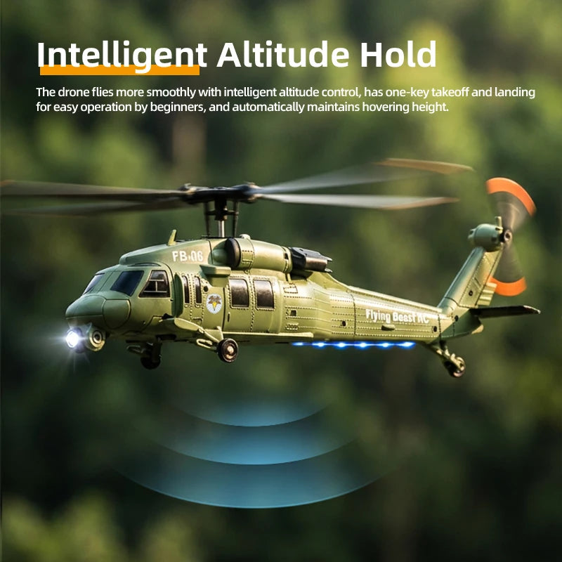Black Hawk UH60 Remote Control Helicopter With Six Axis Gyroscope