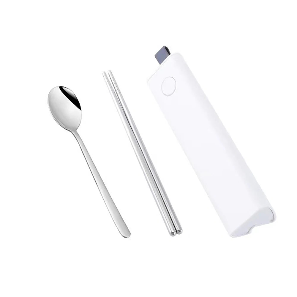 2/3Pcs Colorful Dinnerware Set 304 Stainless Steel Cutlery Set Kitchen Portable Tableware Set Chopsticks Fork Spoon Dinner Set