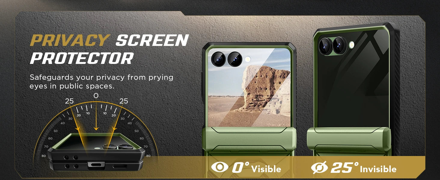 Magsafe  Stand for Z Flip 7 Case with Privacy Screen Protector Full Coverage Hinge Protection Shockproof Slim Phone Case