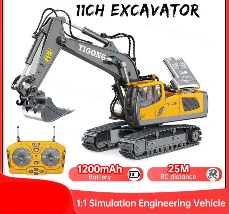 RC Car Children Toys Remote Control Car Toy For Boys Radio Control Excavator Dump Truck Bulldozer Electric Car