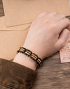 Fashion Bracelet for Metal Stainless Steel Wood Strap Jewelry Bracelets