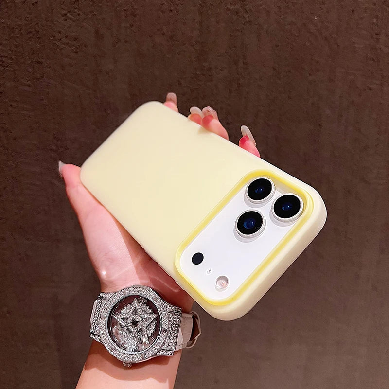 Luxury Candy Color Clear Matte Phone Case For iPhone 17 16 15 14 17 Air Shockproof Bumper Soft Jelly Cover