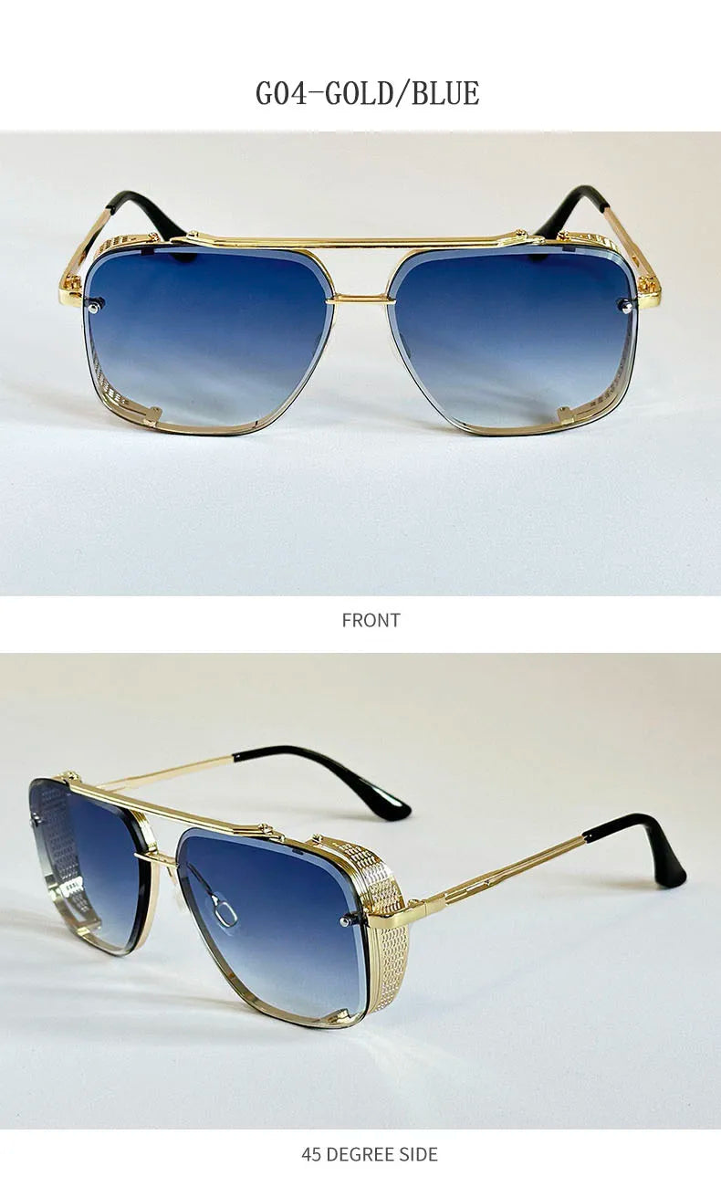 Steampunk Square Sunglasses With UV400 Protection
