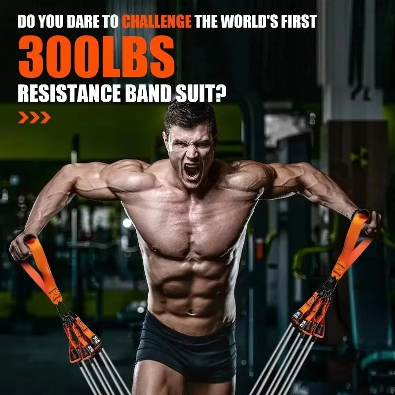 Resistance Bands Exercise Bands Heavy Duty Fitness Bands Set with Handles Workout Bands Multi-Function for Muscle Training