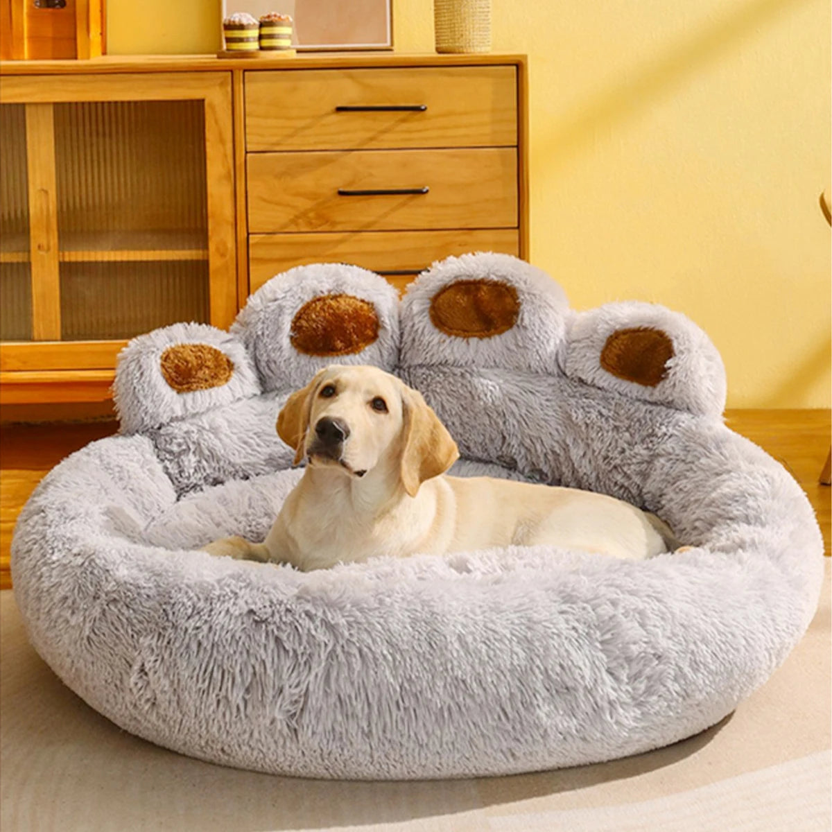 Winter Plush Pet Sofa Bed for Dogs and Cats