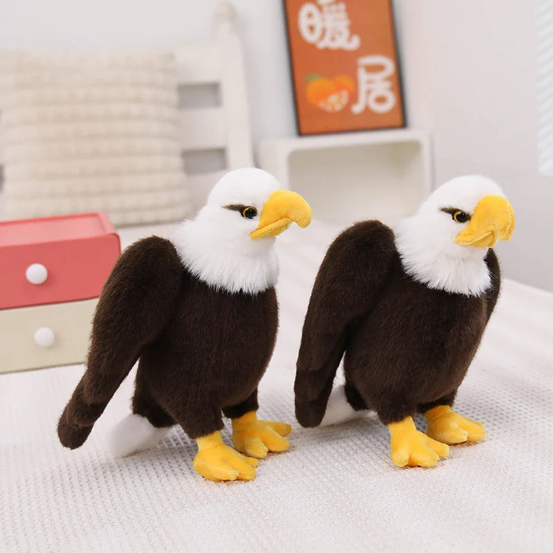White Headed Eagle Plush Stuffed Animal Realistic Bird Model