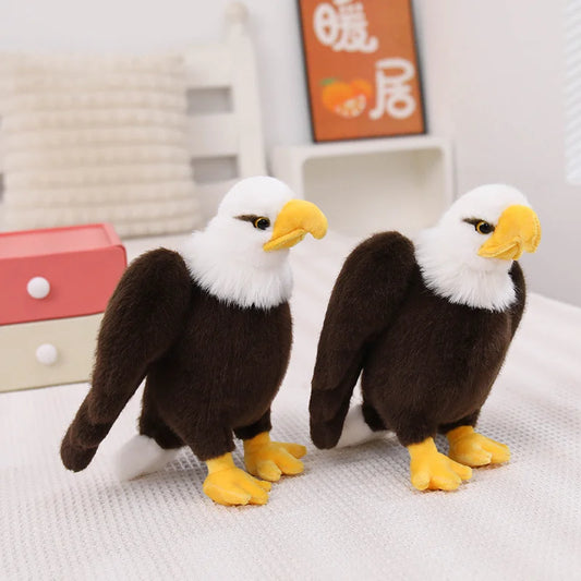 White Headed Eagle Plush Stuffed Animal Realistic Bird Model