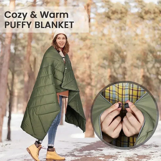 Stay Dry and Comfy Travel Blanket Anywhere Outdoor Camping Windproof for Cold Weather Lightweight Waterproof Wearable Blanket