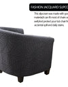 Tub Club Armchair Covers Leaves Jacquard Bar Chair Cover Solid Color Relax Single Sofa Slipcovers with Seat Cushion Cover Home