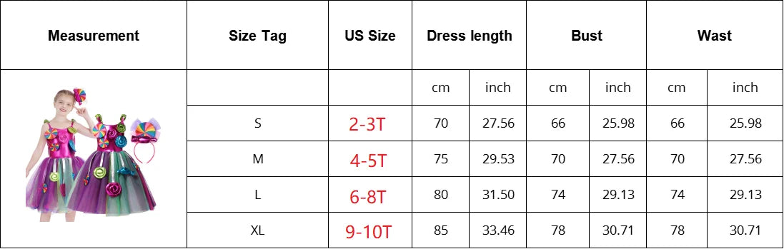 Purim Festival Lollipop Costume Girls Fairy Dress Fancy Carnival Birthday Fantasy Children Candy Rainbow Vestido Dress for Girls