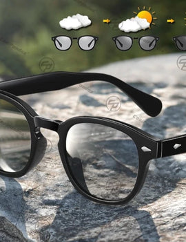 Photochromic Polarized Retro Round Sunglasses for Women