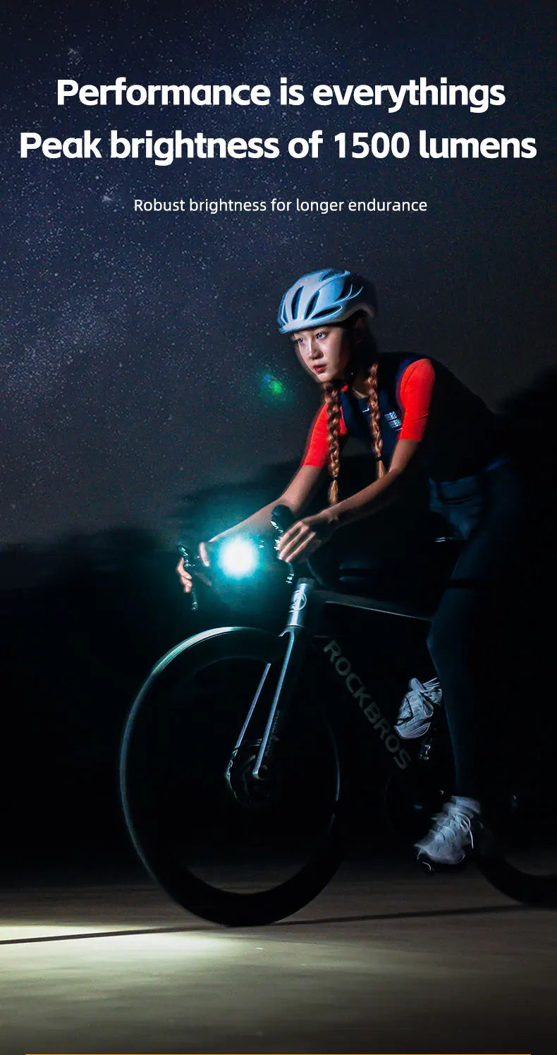 1500LM Bike Front Light Aluminum Waterproof Bicycle Headlight LED Lamp Flashlight Handlebar MTB Road Cycling Light
