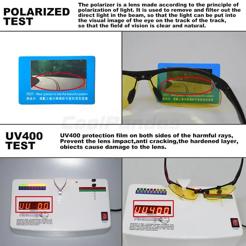 Aluminum Photochromic Polarized UV400 Mirror Driving Sunglasses for Men Women