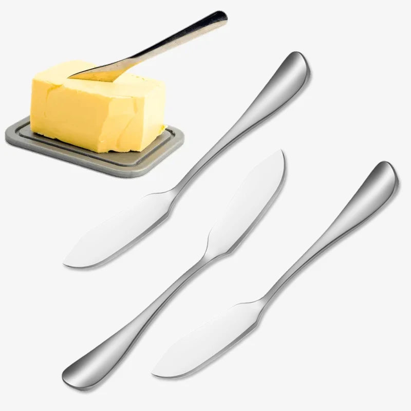 304 Stainless Steel Butter Knife Kitchen Cheese Knife Silver Color Dessert Tools Jam Spreader Utensil Cutlery Kichen Cheese Tool