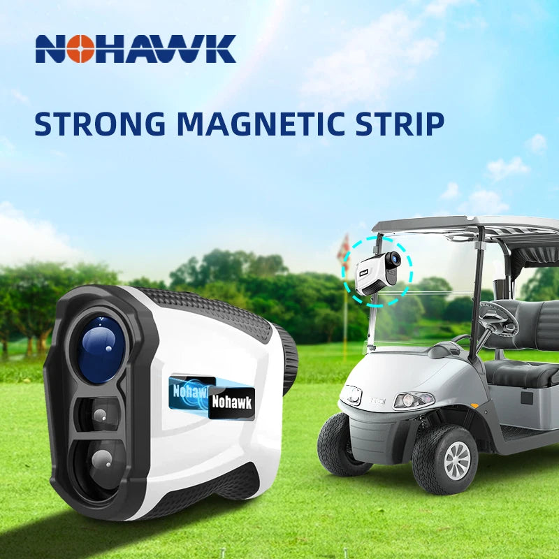 Golf Laser White Rangefinder 1000M Magnetically, Lithium Battery with Flagpole Lock Vibration and Slope Compensation