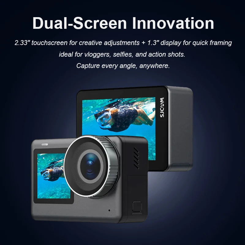 4K Action Camera with 2.33 Inch Touch Screen 5G WiFi HDR and 30M Waterproof Housing