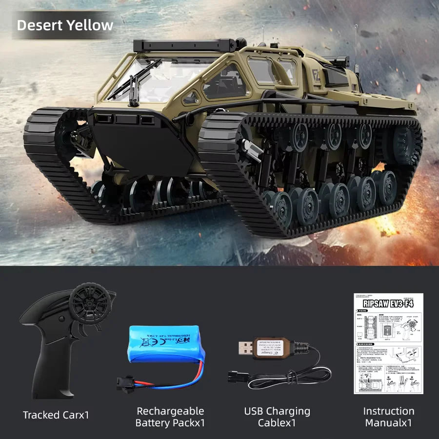 116 Scale Tracked RC Tank With 360 Degree Rotation