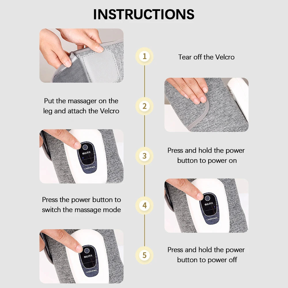 Electric Calf Massager Air Pressure Airbag Blood Circulation Leg Muscle Relaxation Massage Leg Shape Beautiful Legs Device