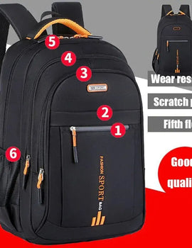 Backpack Oxford Cloth Backpack High Capacity Junior High School Student Schoolbag Men's Travel Backpack