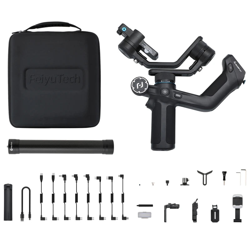 Mini 2 Handheld Gimbal 3-Axis Mirrorless & Action Camera Smartphone with AI tracker Magnetic Fill, 1.2kg Payload